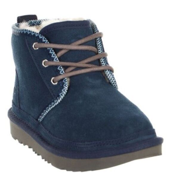 UGG Neumel II 1094529K Big Kid's Navy Tasman Suede Winter Chukka Boots UGG432 - Picture 1 of 6